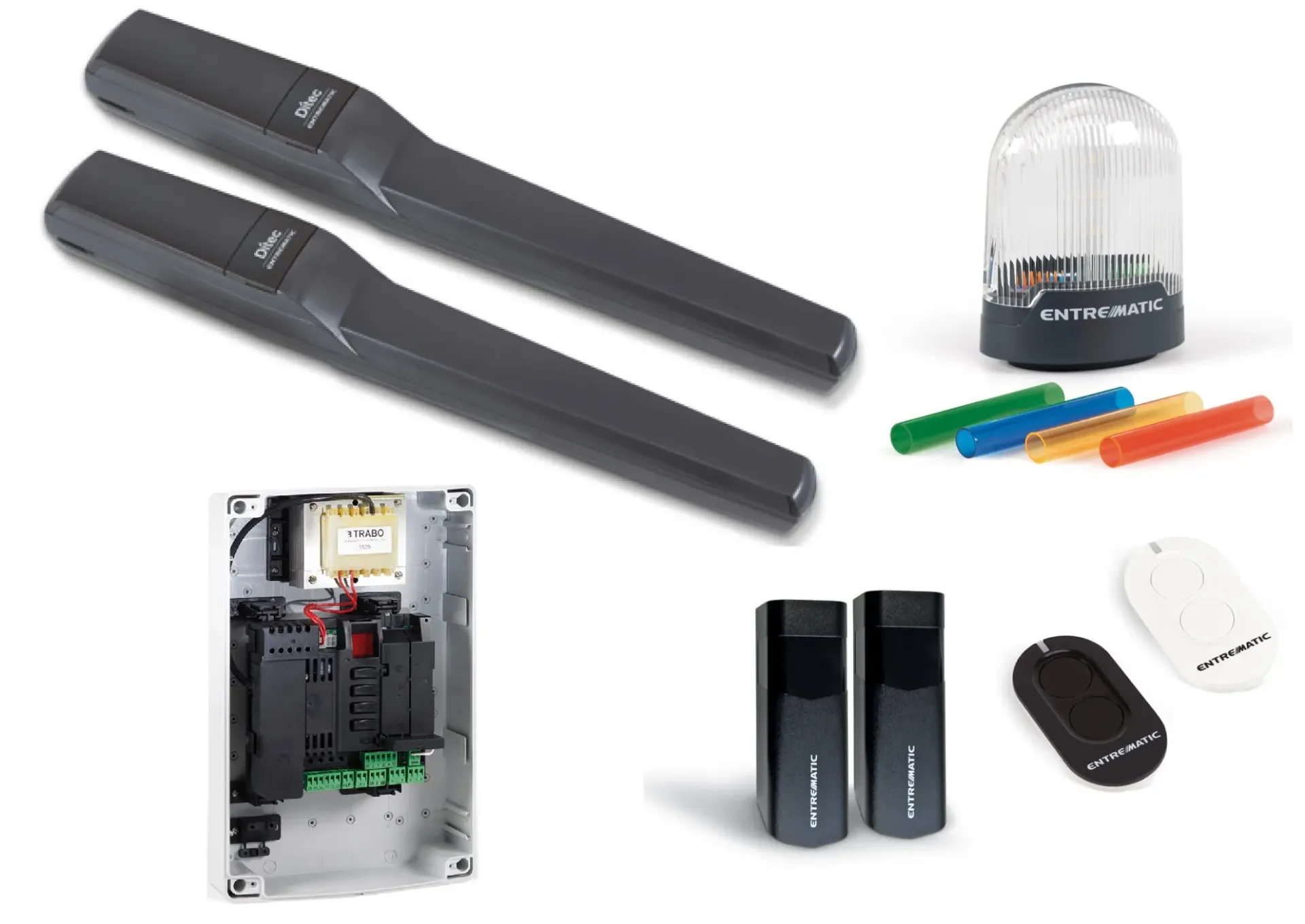 [DITPWR35HGL] DO IT set voor hek met twee draaivleugels tot 7m (3,5m+3,5m)