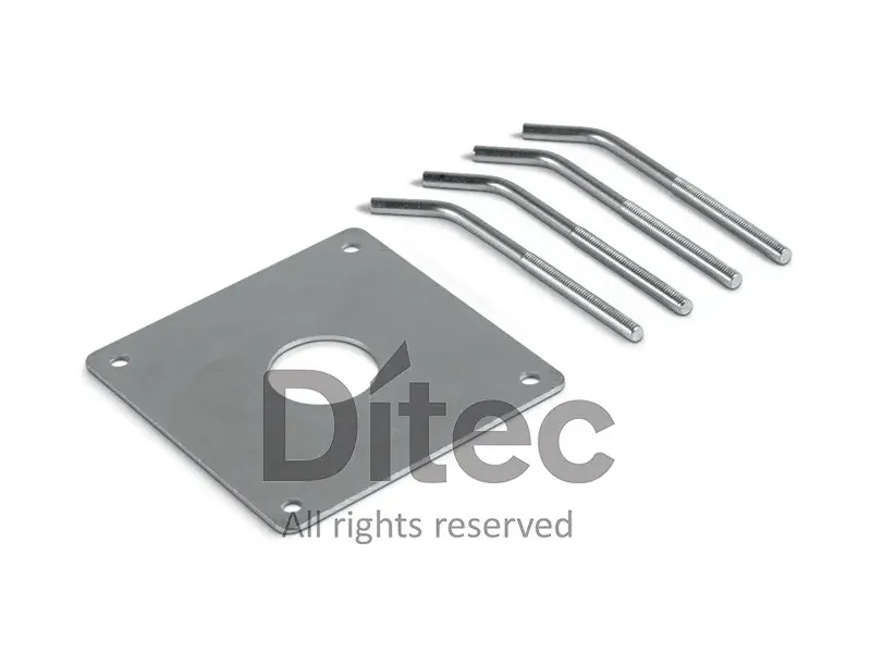 [BFISAR] Basisplaat met ankerstangen voor vaste armsteun BFISE/BFIS