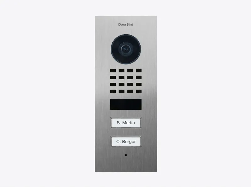 [D1102V-FM] Interphone Vidéo IP 2 bouton-poussoirs, petit modèle encastrable