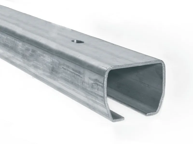 [STAGE SZ6] Stalen looprail-S (B73 x H61mm) voor vrijdragende schuifpoort, lengte 6m - gegalvaniseerd