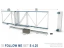 [FOLLOW ME SET S 4.25] Hardware set voor 2-voudig telescopische vrijdragende poort - max. doorgang 4,25m