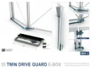 [TWIN DRIVE GUARD 3.0  E-BOX] Kit de charnières anti-pincement pour portail pliant à 1 vantail, jusqu'à 110 kg et 1,8 m de hauteur max.