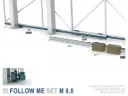[FOLLOW ME SET M 8] Hardware set voor 2-voudig telescopische vrijdragende poort - max. doorgang 8m