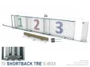 [SHORTBACK TRE 5.0] Hardware set voor 3-voudig telescopische poort met rail - max. doorgang 5m