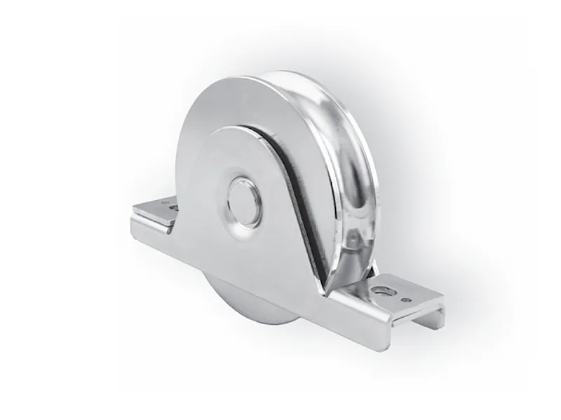 [WSO 1024B2] Roue encastrable Ø98 mm pour profilé en O Ø20 mm, double roulement - capacité de charge 300kg